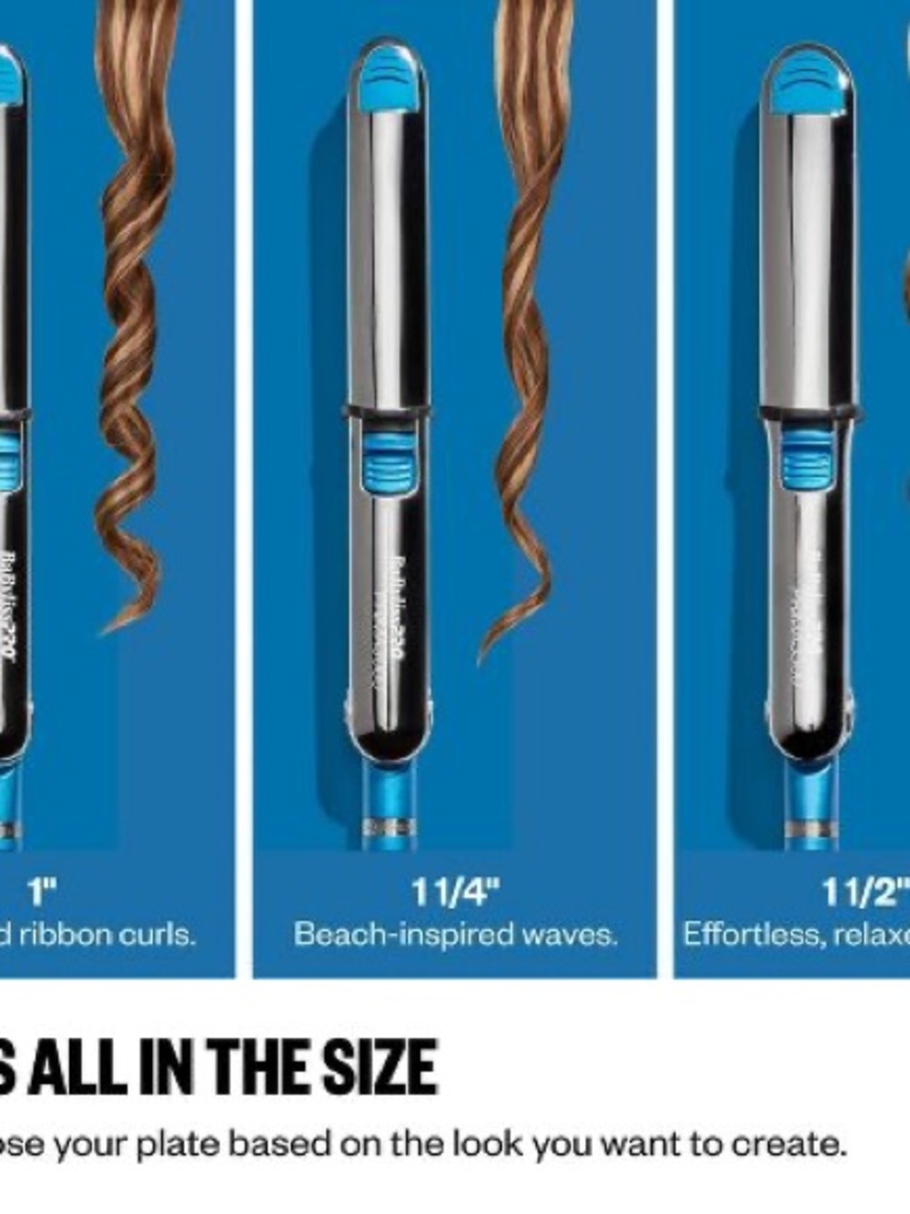 BaBylissPRO Nano Titanium Prima3000 Ionic Straightening Flat Iron - Blue - 1.25" - Picture 6 of 13